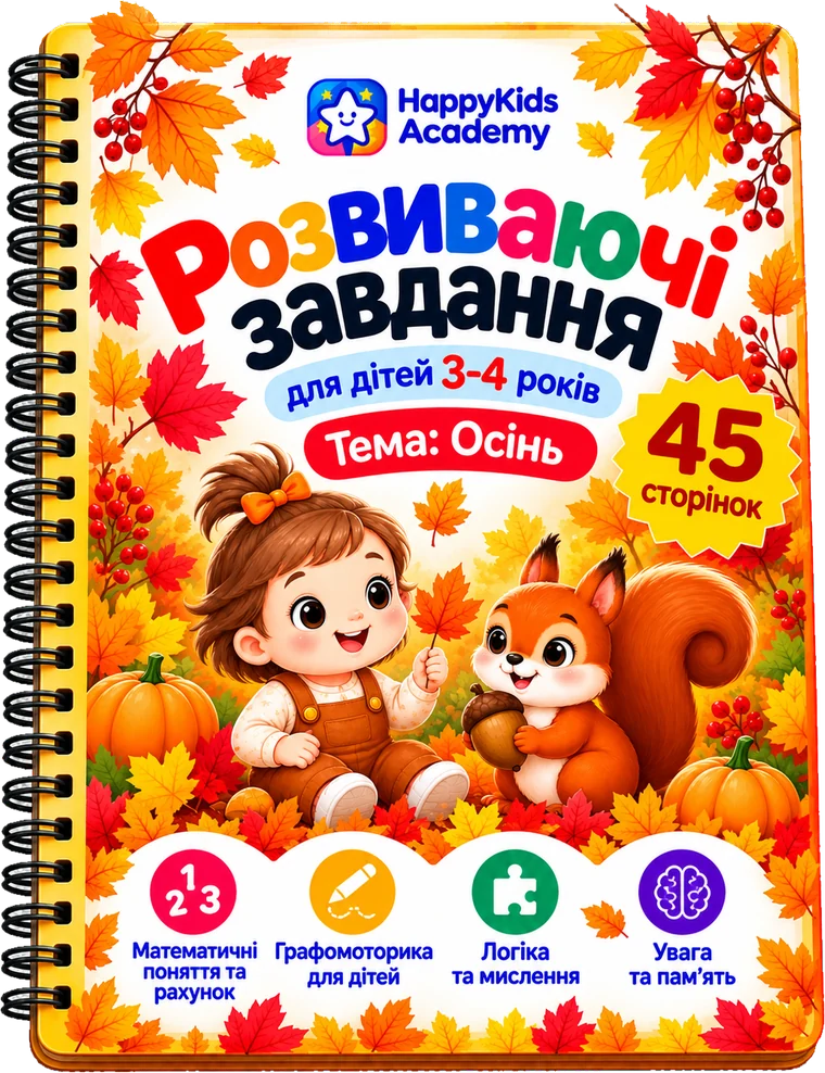 Розвиваючі заняття для дітей 3–4 років